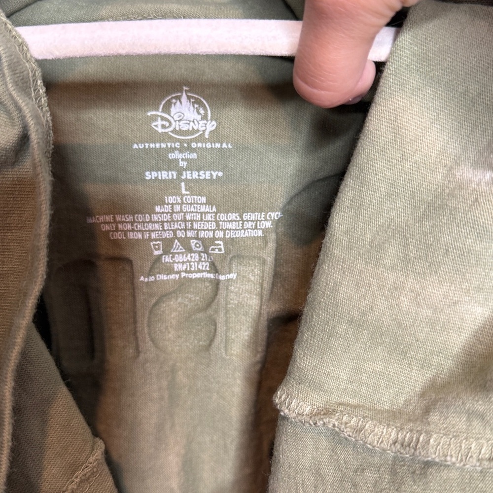 Disney Spirit Jersey Size Large Green Tie Dye Cotton - Picture 6 of 6